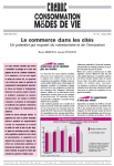 Consommation et modes de vie, n. 144 - 2000/06/30 - Le commerce dans les cit&eacute;s. Un potentiel qui requiert du volontarisme et de l'innovation