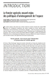 Le foncier agricole, nouvel enjeu des politiques d'am&eacute;nagement de l'espace
