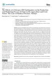 The effects of 6 february 2023 earthquakes on the production and marketing process of firms in the agriculture and food sector: the case of Malatya Province, T&uuml;rkiye