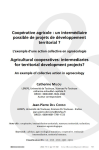 Coop&eacute;rative agricole&nbsp;: un interm&eacute;diaire possible de projets de d&eacute;veloppement territorial&nbsp;? L'exemple d'une action collective en agro&eacute;cologie