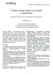 Climate change impact assessment on agriculture