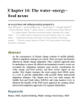 Chapter 14 - The water-energy-food nexus: an ecosystems and anthropocentric perspective