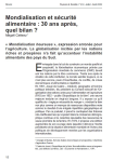 Mondialisation et s&eacute;curit&eacute; alimentaire&nbsp;: 30&nbsp;ans apr&egrave;s, quel bilan&nbsp;?