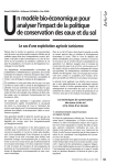 Un mod&egrave;le bio-&eacute;conomique pour analyser l'impact de la politique de conservation des eaux et du sol