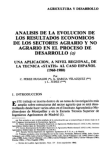 An&aacute;lisis de la evoluci&oacute;n de los resultados econ&oacute;micos de los sectroes agrario y no agrario en el proceso de desarrollo: una aplicaci&oacute;n, a nivel regional, de la t&eacute;cnica statis al caso espa&ntilde;ol