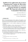 An&aacute;lisis de la aplicaci&oacute;n de la nueva Organzaci&oacute;n com&uacute;n de Mercados de las frutas y hortalizas en el sector citr&iacute;cola durante la campa&ntilde;a 1997/98. Especial referencia la Comunidad valenciana