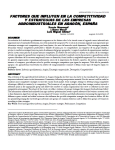 Factores que influyen en la competitividad y estrategias de las empresas agroindustriales en Arag&oacute;n, Espa&ntilde;a