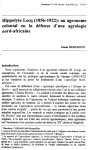 Hippolyte Lecq (1856 - 1922) : un agronome colonial ap&ocirc;tre d'une agrologie nord-africaine