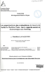 Les organisations de productrices de beurre de karit&eacute; au Burkina Faso : leurs apports social et &eacute;conomique aux femmes