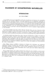 Pauvret&eacute; et catastrophes naturelles