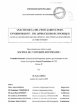 Analyse de la relation agriculture environnement : une approche bio-&eacute;conomique. Cas de la salinisation des sols et de la pollution par les nitrates au nord tunisien