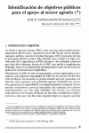 Identificaci&oacute;n de objetivos p&uacute;blicos para el apoyo al sector agrario