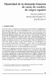 Elasticidad de la demanda francesa de carne de cordero de origen espa&ntilde;ol