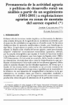 Permanencia de la actividad agraria y pol&iacute;ticas de desarrollo rural: un an&aacute;lisis a partir de un seguimiento (1981-2001) a explotaciones agrarias en zonas de monta&ntilde;a del sureste espa&ntilde;ol