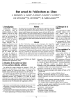 Etat actuel de l'ol&eacute;iculture au Liban