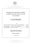 Redynamisation de l'agriculture de montagne : possibilit&eacute;s et perspectives d'une reconversion : cas de la Kabylie