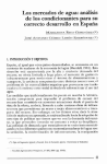 Los mercados de agua: an&aacute;lisis de los condicionantes para su correcto desarrollo en Espa&ntilde;a