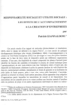 Responsabilit&eacute; sociale et utilit&eacute; sociale : les effets de l'accompagnement &agrave; la cr&eacute;ation d'entreprises