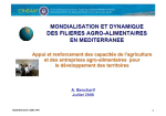 Mondialisation et dynamique des fili&egrave;res agro-alimentaires en M&eacute;diterran&eacute;e : appui et renforcement des capacit&eacute;s de l'agriculture et des entreprises agro-alimentaires pour le d&eacute;veloppement des territoires