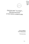 Gestion des savoirs, mondialisation et s&eacute;curit&eacute; alimentaire