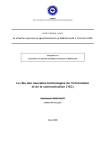 Le r&ocirc;le des nouvelles technologies de l'information et de la communication (TIC)