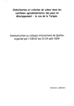Globalisation et cr&eacute;ation de valeur dans les syst&egrave;mes agroalimentaires des pays en d&eacute;veloppement : le cas de la Turquie