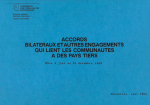 Accords bilat&eacute;raux et autres engagements qui lient les communaut&eacute;s &agrave; des pays tiers