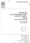 Mod&egrave;les de consommation alimentaire : essai de typologie