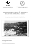 Quelle recherche pour le d&eacute;veloppement des zones de montagne au Maroc? Cas de trois communes rurales du Moyen Atlas
