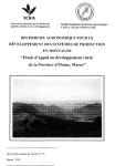 Recherche agronomique pour le d&eacute;veloppement des syst&egrave;mes de production en montagne : &eacute;tude d'appui au d&eacute;veloppement rural de la province d'Ifrane, Maroc