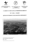 L'agriculture dans le p&eacute;rim&egrave;tre irrigu&eacute; du Tadla - Maroc. Quelles perspectives de d&eacute;veloppement ?