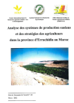 Analyse des syst&egrave;mes de production oasiens et des strat&eacute;gies des agriculteurs dans la province d'Errachidia au Maroc