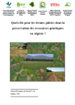 Quel r&ocirc;le pour les fermes pilotes dans la pr&eacute;servation des ressources g&eacute;n&eacute;tiques en Alg&eacute;rie ?