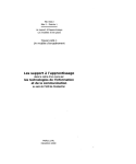 Les supports &agrave; l'apprentissage dans le cadre d'un cours sur les technologies de l'information et de la communication au sein de l'IAM de Montpellier