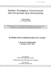 Gestion strat&eacute;gique internationale des entreprises agroalimentaires : rapport sur le d&eacute;roulement du cours