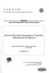 Analyse diagnostic d'une zone rurale : zone du pays Haut-Languedoc et vignobles. D&eacute;partement de l'h&eacute;rault.