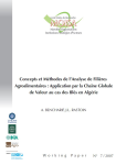 Concepts et m&eacute;thodes de l'analyse de fili&egrave;res agroalimentaires : application par la cha&icirc;ne globale de valeur au cas des bl&eacute;s en Alg&eacute;rie