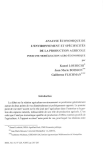 Analyse &eacute;conomique de l'environnement et sp&eacute;cificit&eacute;s de la production agricole. Pour une mod&eacute;lisation agro-&eacute;conomique