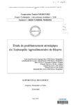 Etude de positionnement strat&eacute;gique du Technop&ocirc;le Agroalimentaire de Bizerte