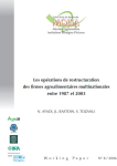 Les op&eacute;rations de restructuration des firmes agroalimentaires multinationales entre 1987 et 2003