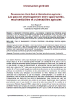 Reconnexion Nord-Sud et lib&eacute;ralisation agricole : les pays en d&eacute;veloppement entre opportunit&eacute;s, reconvertibilit&eacute;s et vuln&eacute;rabilit&eacute;s agricoles