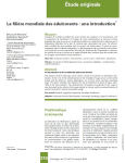 La fili&egrave;re mondiale des &eacute;dulcorants : une introduction