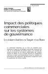 Impact des politiques commerciales sur les syst&egrave;mes de gouvernance. Les tomates fra&icirc;ches en Turquie et au Maroc