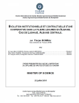 Evolution institutionnelle et contractuelle d'une coop&eacute;rative dans la fili&egrave;re l&eacute;gumes en Albanie