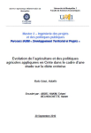 Evolution de l'agriculture et des politiques agricoles appliqu&eacute;es en Cr&egrave;te dans le cadre d'une &eacute;tude sur la di&egrave;te cr&eacute;toise