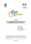 Impact du programme "un fruit pour la r&eacute;cr&eacute;" sur la consommation, les attitudes, les connaissances des enfants et leurs parents