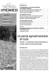 Notes IPEMED (Les), n. 4 - Novembre 2009 - Un pacte agroalimentaire et rural pour lint&eacute;gration r&eacute;gionale eurom&eacute;diterran&eacute;enne