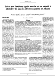 Est-ce que lextr&ecirc;me &eacute;galit&eacute; sociale est un objectif &agrave; atteindre ? Le cas des r&eacute;formes agraires en Albanie