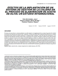 Efectos de la implantaci&oacute;n de un sistema de gesti&oacute;n de la calidad en el proceso de elaboraci&oacute;n de aceite de oliva