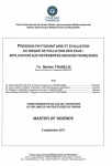 Pression phytosanitaire et &eacute;valuation du risque de pollution des eaux
